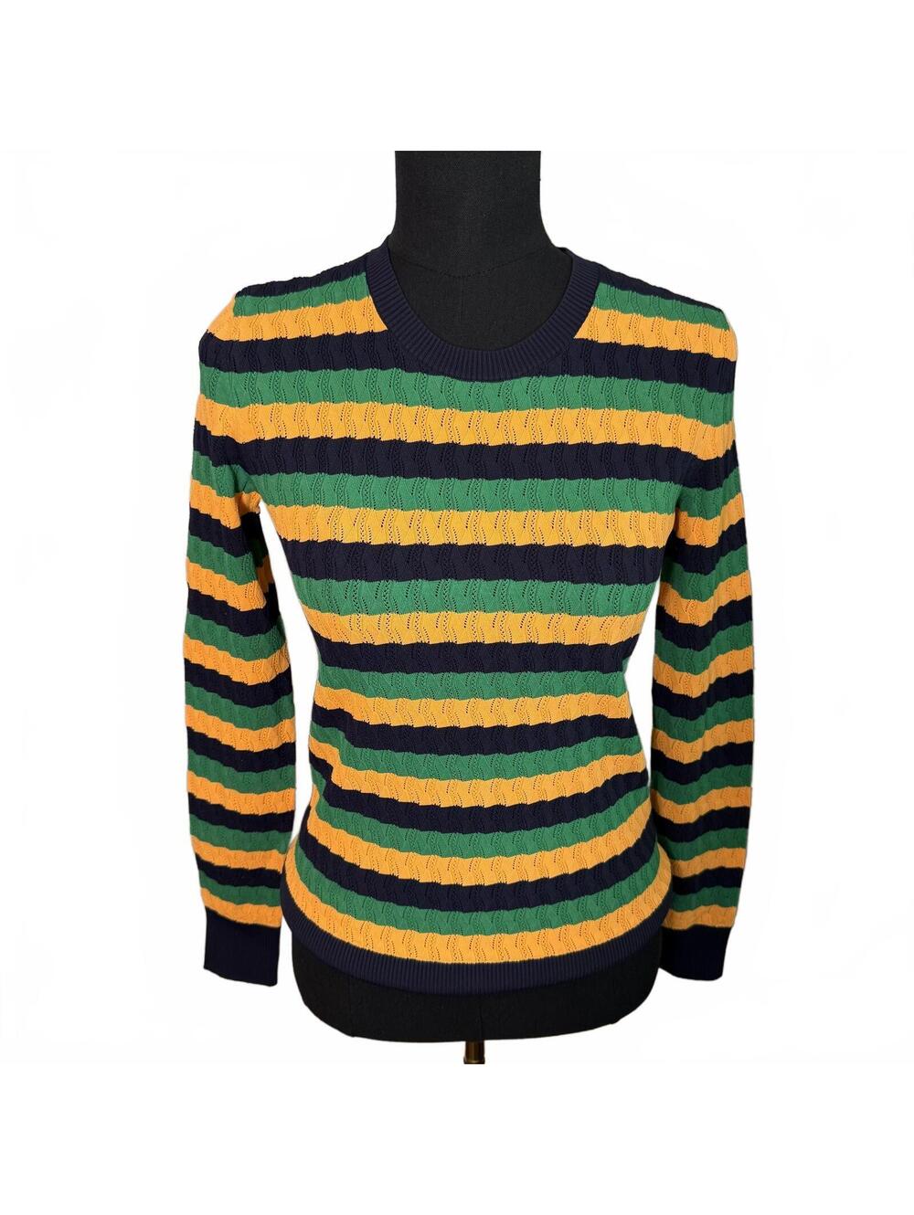 Jason Wu Women's Lightweight Striped Crewneck Sweater sz XS